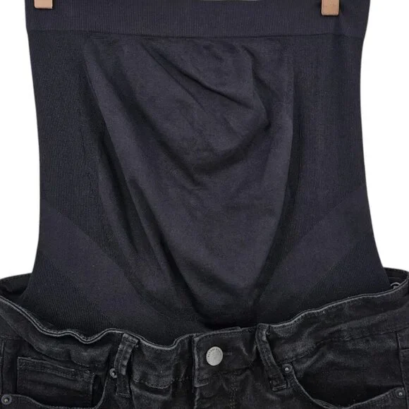 Blanqi Womens‎ 8 Denim Maternity Support Black Skinny Jeans - Picture 3 of 16